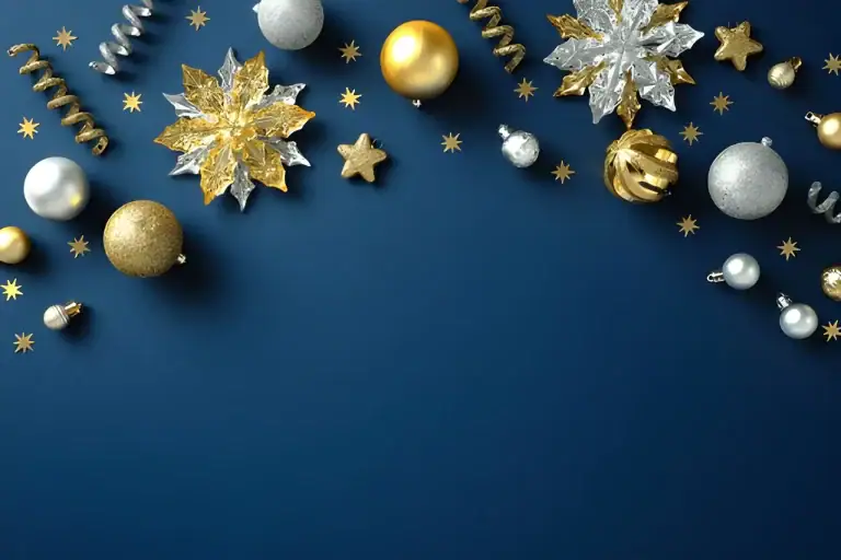 Navy Blue with Silver or Gold